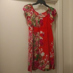 Cute Floral Cap Sleeve Dress!